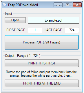 Easy PDF Two Sided Screenshot