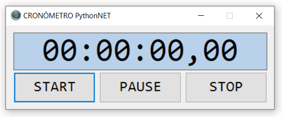 Cronómetro PythonNET