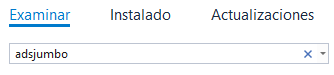 Administrador paquetes NuGet - Buscar adsjumbo